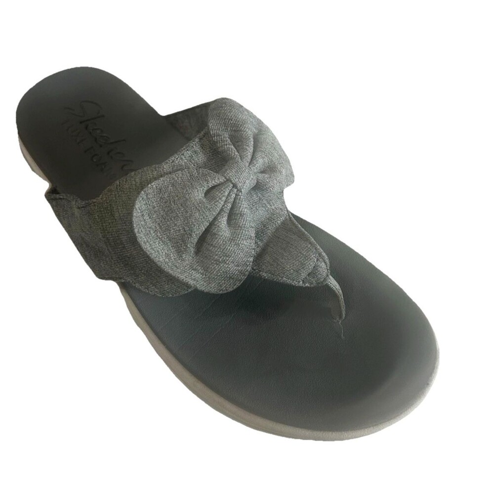 Skechers Integrates Sweet Serene Womens  Size 6 Bow Thong Casual Sandals
